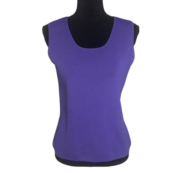 Draper's & Damon's Sleeveless Knit Top in Deep Purple - Size Small - Picture 1 of 4